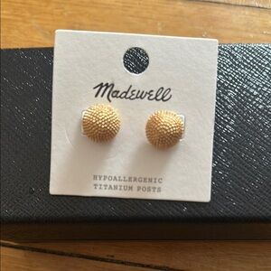Madewell Gold Ball Stud Earrings